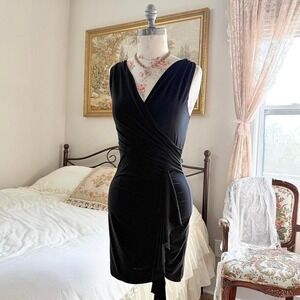 Y2K windsor black wrap mini dress size small